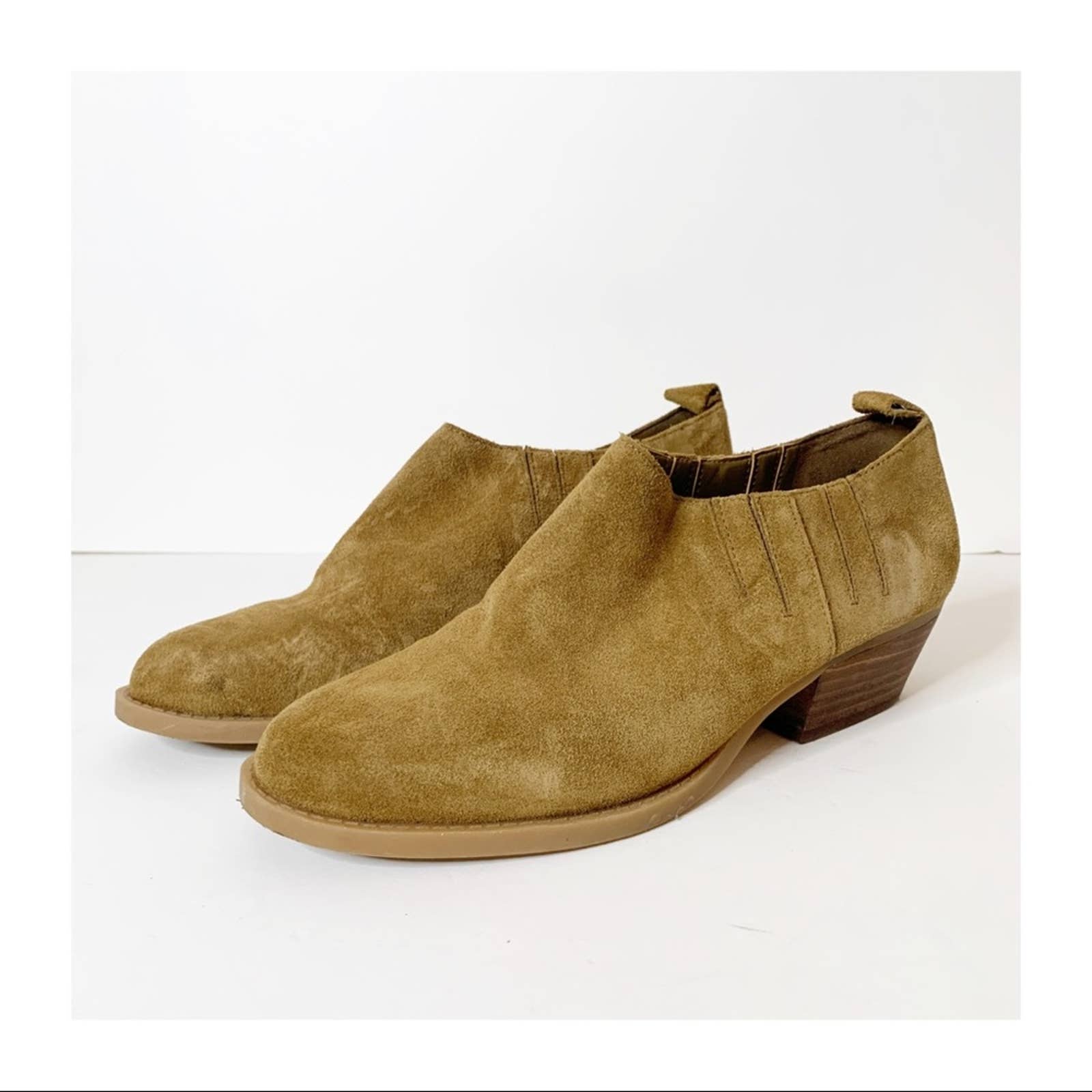 Nine West Kimmero Suede Bootie Tan Sz 7